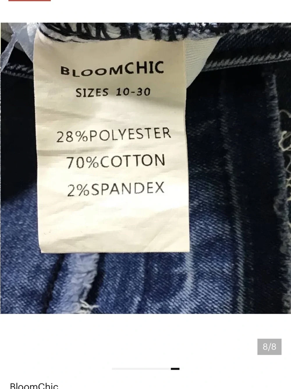 BloomChic Crop Denim Jeans in Medium Blue size 16